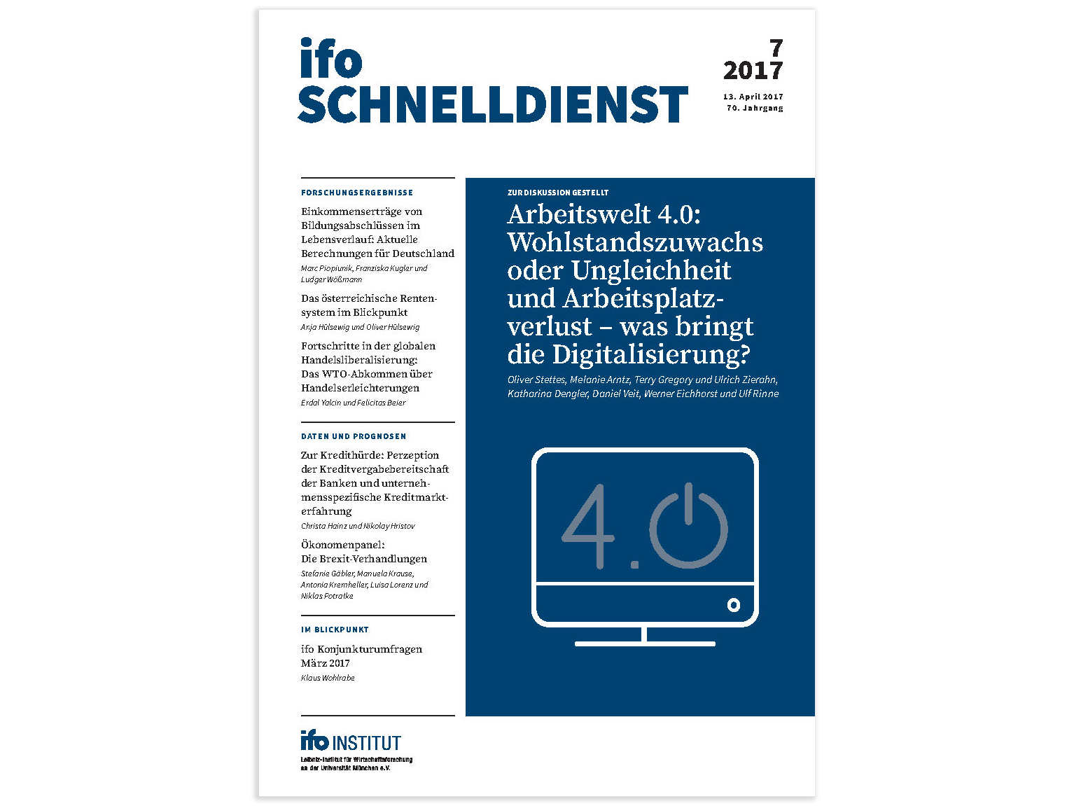 ifo Schnelldienst cover 2017