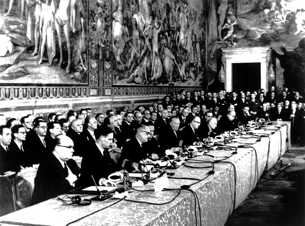 On March 25, 1957, the heads of government gathered in Rome. Picture-Alliance / akg-images | akg-images