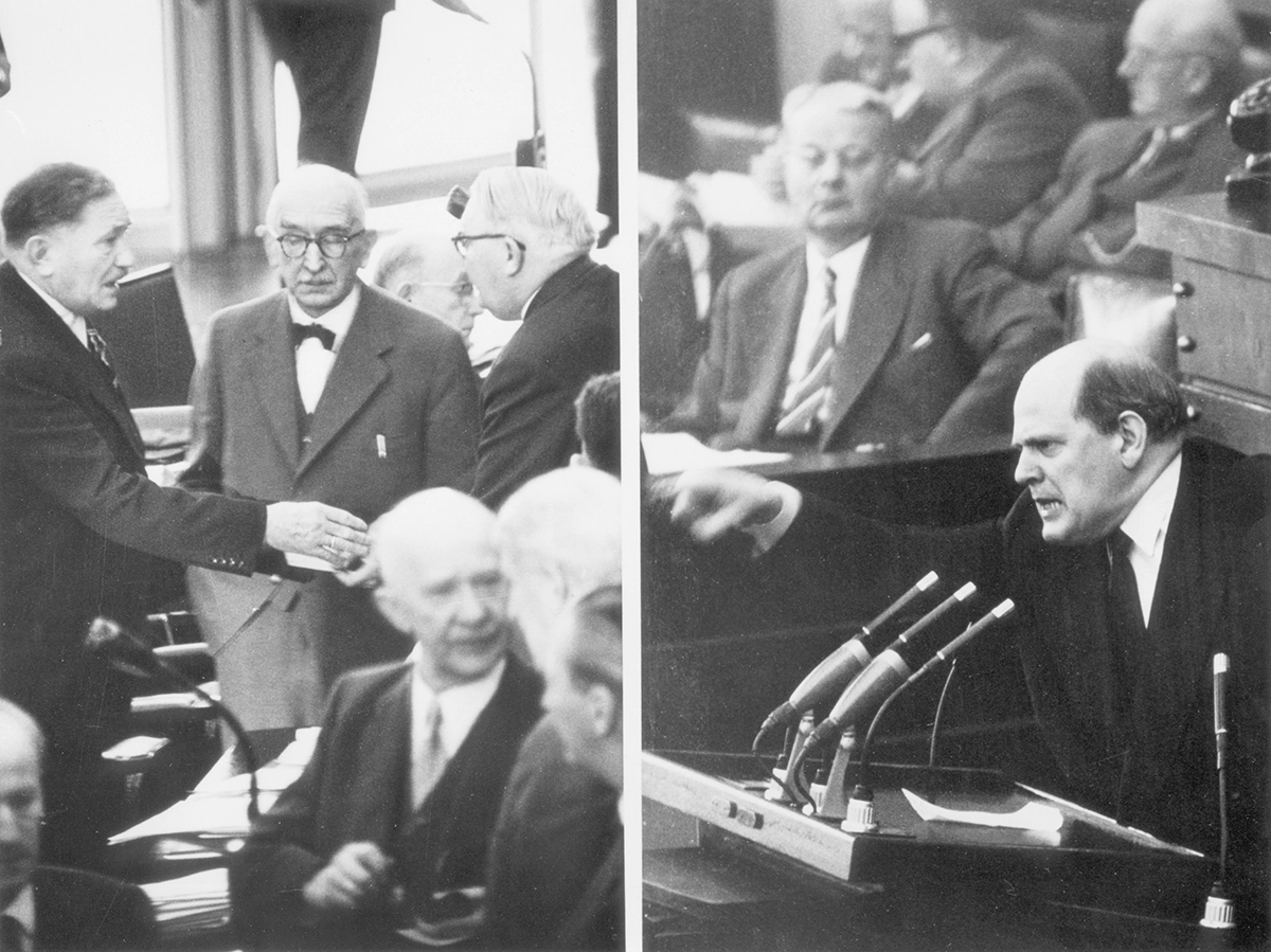 Rentendebatte im Bundestag, akg-images