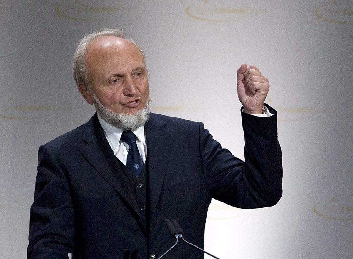 Hans-Werner Sinn gestikulierend bei einer Rede. picture alliance / dpa | Peter Schneider